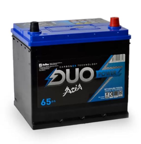 Аккумулятор DUO POWER Asia 65 Ач 550A обр. п. (232х175х225) 6СТ-65LЗ75D23L (DUOPA653R DUO POWER)